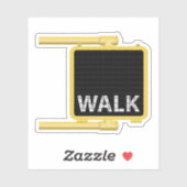 Walk Cross Walk Sign Sticker (Vel)