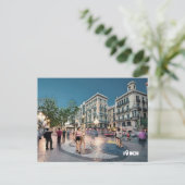 Walk en kus in La Rambla, Barcelona, Spanje Briefkaart (Staand voorkant)