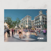 Walk en kus in La Rambla, Barcelona, Spanje Briefkaart (Voorkant)