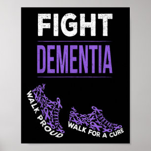 Walk for a Cure Dementia Awareness Paarse lint S Poster