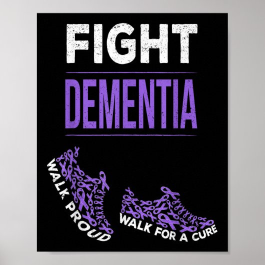 Walk for a Cure Dementia Awareness Paarse lint S Poster (Voorkant)