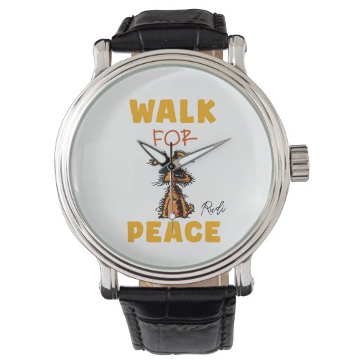 walk for peace  horloge (Voorkant)