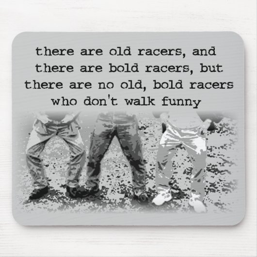 Walk Funny Dirt Bike Motocross Mousepad Muismat (Voorkant)