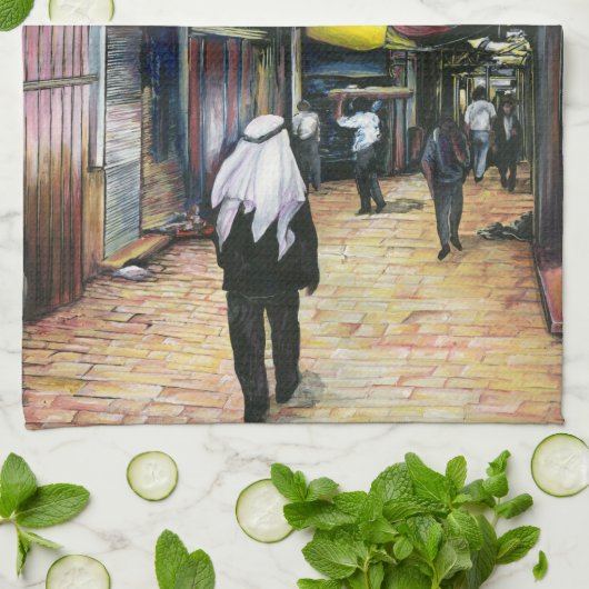 Walk Home door Antiquity, Jerusalem Theedoek (Gevouwen)