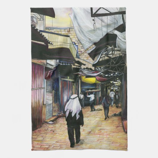 Walk Home door Antiquity, Jerusalem Theedoek (Verticaal)