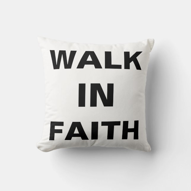"WALK IN FAITH" 16x16-inch Sierkussen (Voorkant)