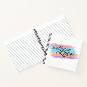 Walk in Love Bible Quote Valentijn   Notitieboek