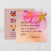 Walk in Love Christelijk Floral Inspirerend (Voorkant / Achterkant)