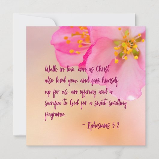 Walk in Love Christelijk Floral Inspirerend (Voorkant)