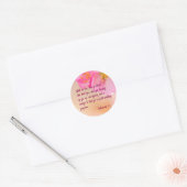 Walk in Love Christelijk Floral Inspirerend Ronde Sticker (Envelop)