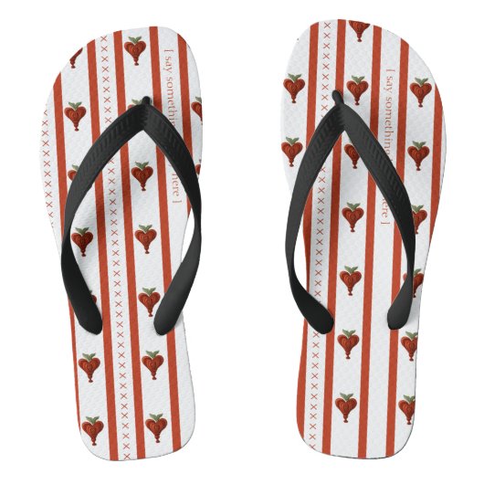Walk In Love, Stripes of Hearts  Teenslippers (Voetbed)
