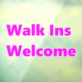 Walk Ins Welkom Roze White Raamsticker (Vel 3)