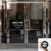 Walk-ins Welkom - Venster Cling Business Sign Raamsticker (Kantoordeur)