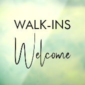 Walk-ins Welkome Moderne Minimale Hair Nail Salon Raamsticker (Vel 3)