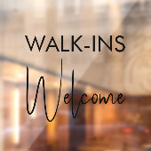 Walk-ins Welkome Moderne Minimale Hair Nail Salon Raamsticker (Vel 2)