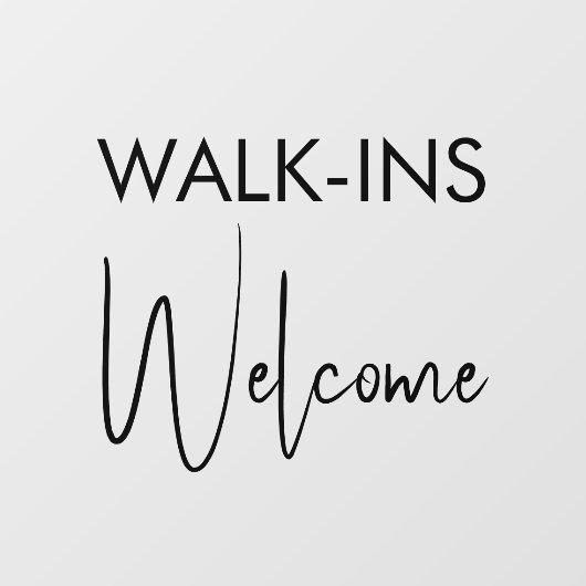 Walk-ins Welkome Moderne Minimale Hair Nail Salon Raamsticker (Vel)