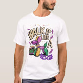 Walk It Like a Dog Mardi Gras T-shirt voor heren (Voorkant)