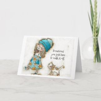 Walk it Off - Aanmoedigingskaart (leeg van binnen) Kaart