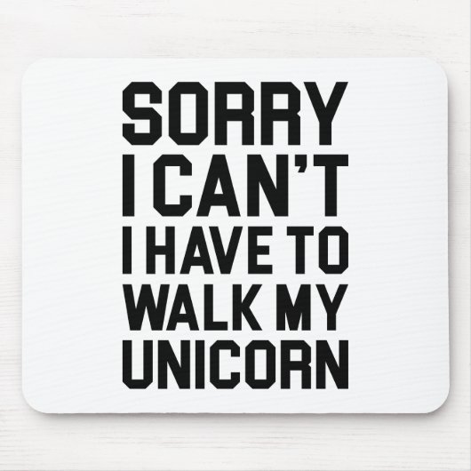 Walk My Unicorn Muismat (Voorkant)