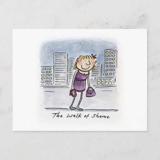 Walk of Shame Briefkaart (Voorkant)