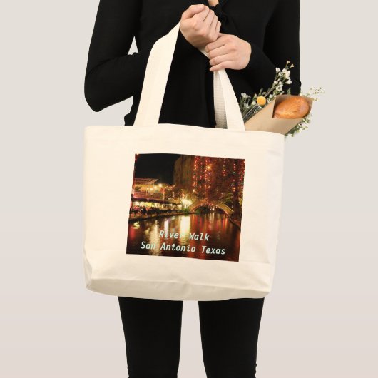 Walk San Antonio Texas Grote Tote Bag (Voorkant (product))