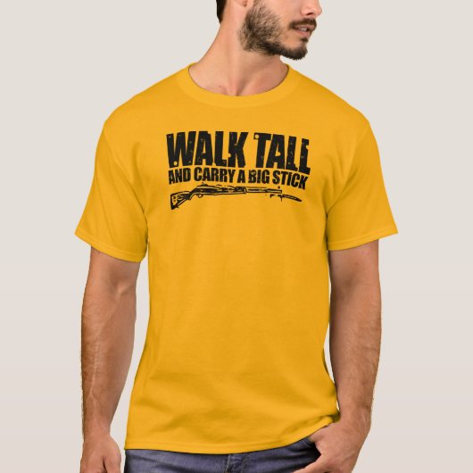 Walk Talk and Carry a Big Stick M1 Garand T-shirt (Voorkant)
