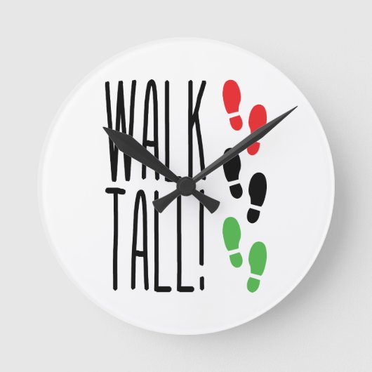 Walk Tall Ronde Klok (Voorkant)