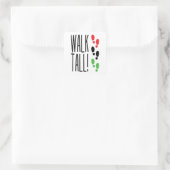 Walk Tall Vierkante Sticker (Tas)