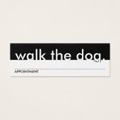 walk the dog. (aanwijskaart) mini visitekaartjes (Voorkant)