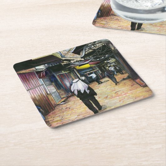 Walk Thuis door de Oude Jeruzalem Kartonnen Onderzetters (Schuin)