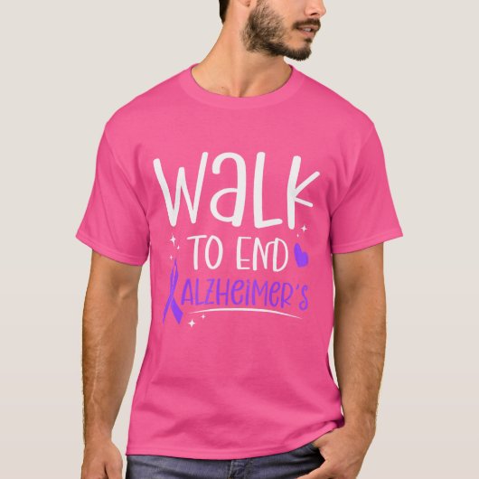 Walk to End Alzheimer's Awareness Family Support W T-shirt (Voorkant)