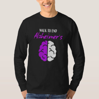 Walk To End Alzheimers Disease Month Purple Alzhei T-shirt