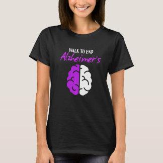Walk To End Alzheimers Disease Month Purple Alzhei T-shirt