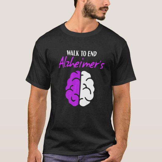 Walk To End Alzheimers Disease Month Purple Alzhei T-shirt (Voorkant)