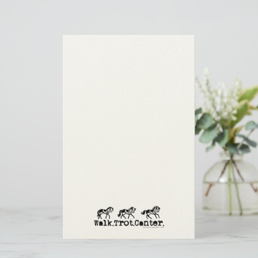 Walk Trot Canter Briefpapier (Staand voorkant)