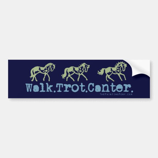 Walk Trot Canter Horses Bumpersticker (Voorkant)