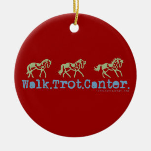 Walk Trot Canter Horses Keramisch Ornament