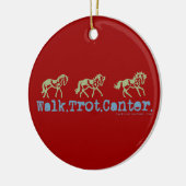 Walk Trot Canter Horses Keramisch Ornament (Links)
