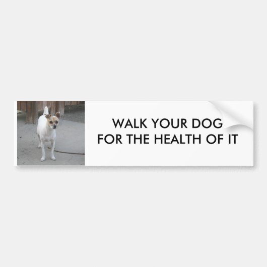 WALK UW DOG BUMPERSTICKER (Voorkant)