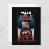 Walk van de grafische kaart van de Qilin Mountain (Voorkant / Achterkant)