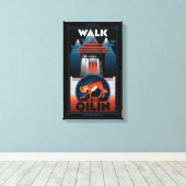 Walk van de grafische kaart van de Qilin Mountain Canvas Afdruk (Insitu (Houten vloer))