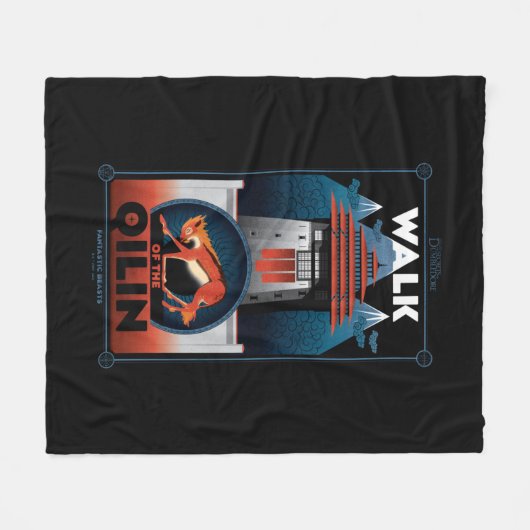 Walk van de grafische kaart van de Qilin Mountain Fleece Deken (Voorkant (Horizontaal))