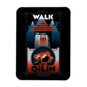 Walk van de grafische kaart van de Qilin Mountain Magneet (Verticaal)