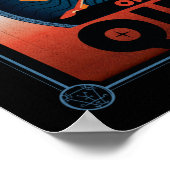 Walk van de grafische kaart van de Qilin Mountain Poster (Hoek)