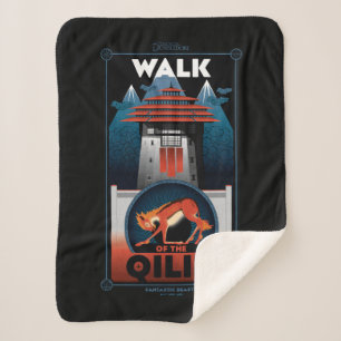 Walk van de grafische kaart van de Qilin Mountain Sherpa Deken