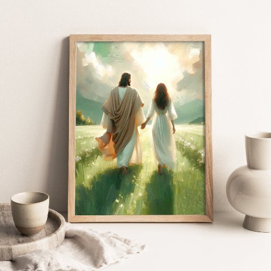 Walk With Me Jesus _ Christian Wall Art _ Jesus Wa Poster