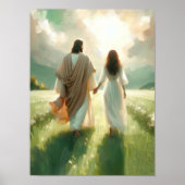 Walk With Me Jesus _ Christian Wall Art _ Jesus Wa Poster (Voorkant)