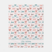 Walkat met naam fleece deken (Voorkant)