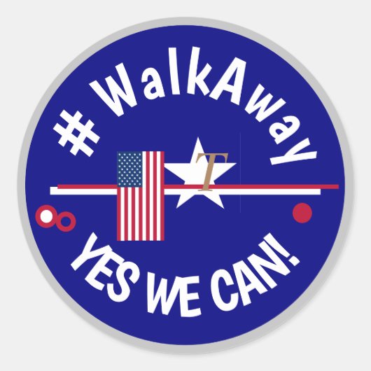 #walkaway Ja, dat kunnen we. Ronde Sticker (Voorkant)