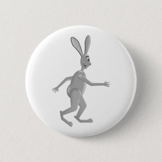 Walkende konijn ronde button 5,7 cm